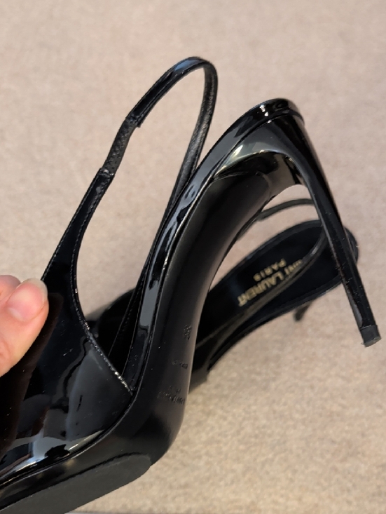 Saint Laurent Paris - Pulp Slingback Black Patent - Stiletto Pumps - Picture 8 of 12